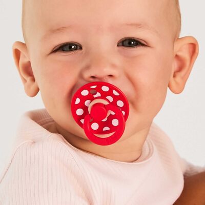 BIBS STUDIO Colour Polka anatomické cumlíky z prírodného kaučuku 2ks - veľkosť 2