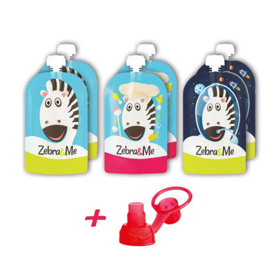 Zebra&Me kapsička na opakované použitie 6 ks + náustok zadarmo
