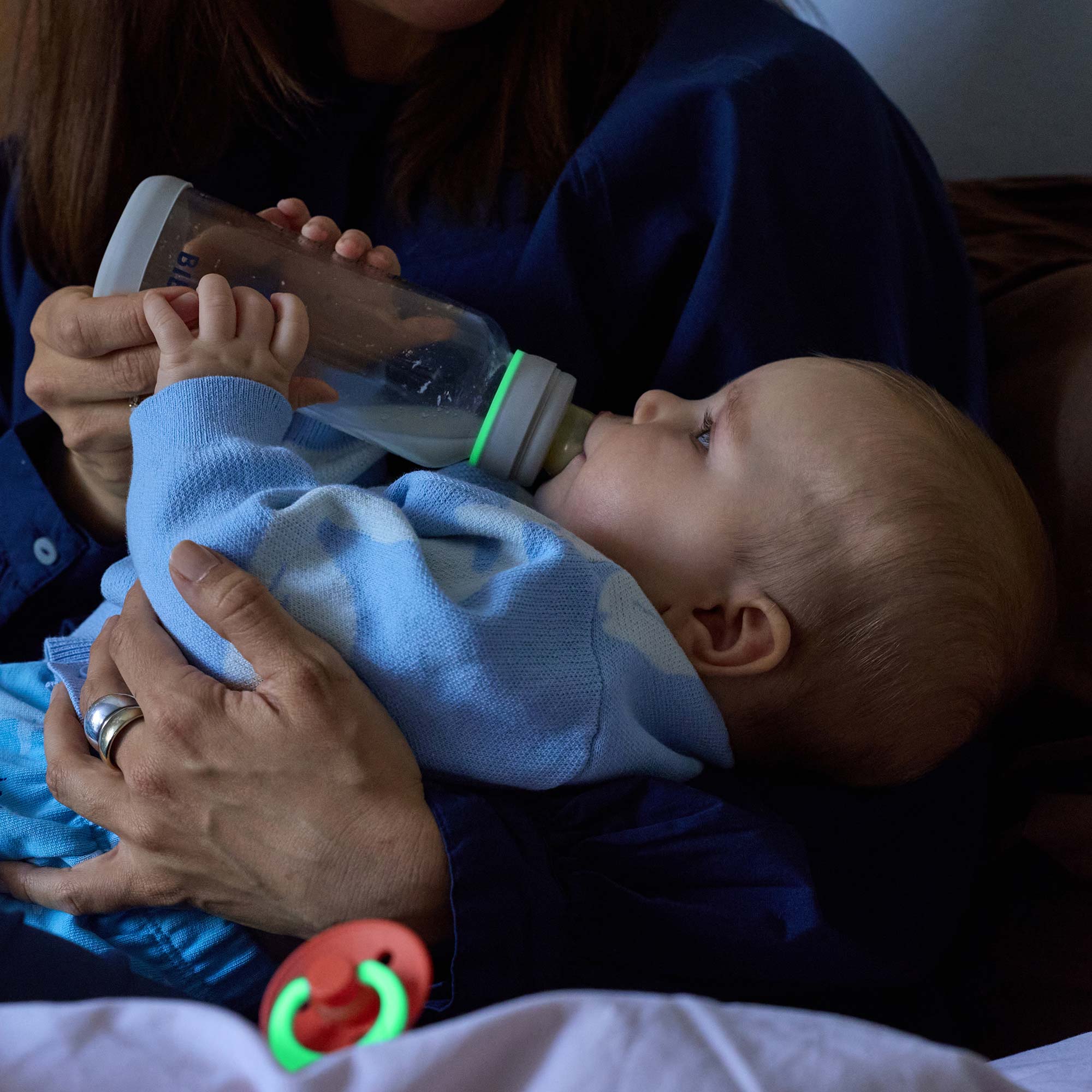 BIBS nočná antikoliková fľaša s kaučukovým cumlíkom 270ml – Obrázok 7