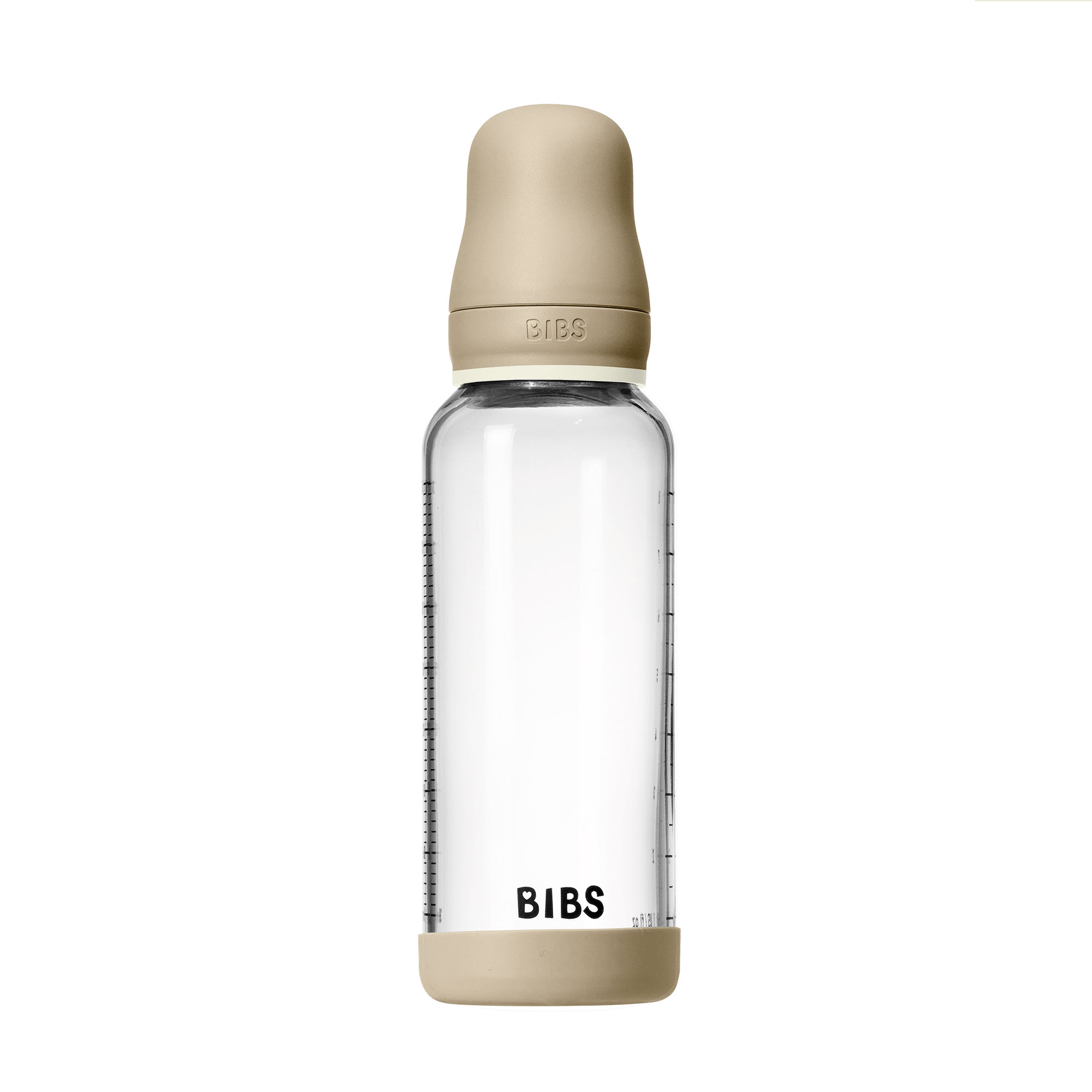 BIBS nočná antikoliková sklenená fľaša s kaučukovým cumlíkom 240ml – Obrázok 5